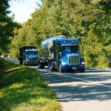 ABC Trucks hauling bulk dry materials